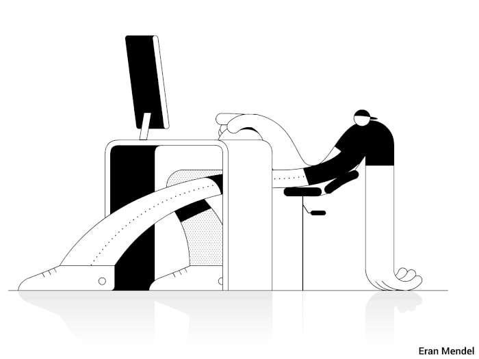 Computer Burst Line Animation